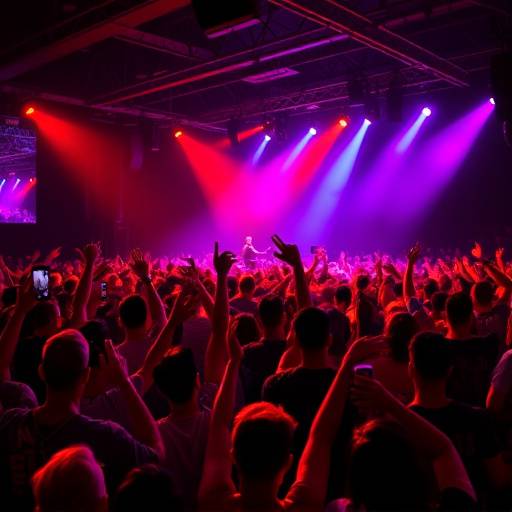 Fotografia di concerto live con pubblico entusiasta